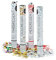 Relaxdays 20 x Party Popper 40 cm Mix im XL Konfettikanonen Set, Konfetti Bombe für Hochzeit und Geburtstag, Konfetti Shooter 6-8 m Effekthöhe, metallic