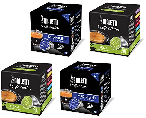 Bialetti: Lot de 64 capsules Deka + Midnight - Lot de 4 (2 + 2) (Import Allemagne)