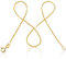modabilé Ankerkette Damen Halskette Vergoldet 925 Sterling Silber (45cm 1,55mm breit) Goldkette ohne Anhänger zart Goldene Kette Frauen Vergoldete