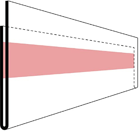 Krog Etikettenhalter selbstklebend mit verkürzter Rückseite, 210 x 75 mm, 50 Stück Klar