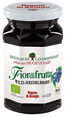 6x Rigoni di Asiago Fiordifrutta Fruchtaufstrich Wild Heidelbeeren BIO 250g