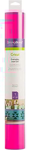 Cricut PC2004898 Iron On Everyday IO 12X24 NEON PINK, Vinyl, Neonrosa, 61cm (24)