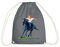 Spreadshirt Ostwind Mika und Ostwind beim Reiten Turnbeutel, One size, Grau