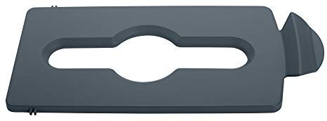 Rubbermaid Commercial Products Slim Jim Recycling Station Gray Mixed Recycling Lid 2007899