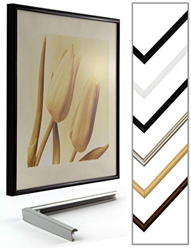 myposterframe Himalia 48 x 64 cm Bilderrahmen 64 x 48 cm Schwarz Hochglanz mit Kunstglas klar 1 mm