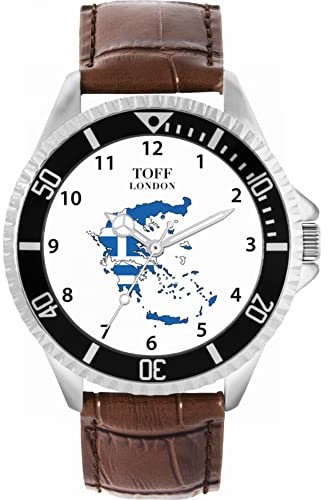Toff London Griechische Flagge Uhr