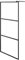 vidaXL Parete Doccia Walk-in in Vetro Trasparente ESG Nera 80x195 cm