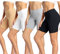 wirarpa Radlerhose Damen Kurz Baumwolle Boxershorts Unter Kleid Rock Unterhosen mit Bein Anti Scheuern Kurz Leggings 4er Pack Schwarz Grau Beige Weiß Größe 3XL