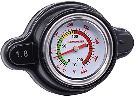 MOTOKU Tapa de radiador de alta presión con indicador de temperatura de 1,8 bar para Suzuki DRZ400 DRZ400SM RM125 RM250 RM85 RMX250 RMZ 250 450 King Quad 750 LTZ 400 QuadRunner 500 LT250R