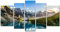 Multi Panel Wall Art 5 Piece Print On Canvas Pictures Stream Of The Mountain Art Print Images Modern Home Decoration Wallpaper Framed
