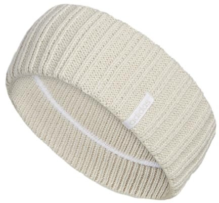 adidas Women's Linear Knit Headband, Alumina Beige/White, One Size