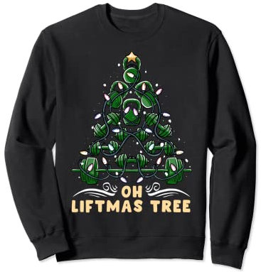 Oh Liftmas Tree Kettlebell Gym Ugly Christmas Sweater Sweatshirt
