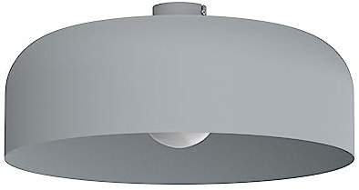 L+ LED-Deckenleuchte, Metall, Zylinderform, moderne Küche, Durchmesser 50 cm, Farbe Grau