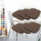 6er Set Stuhlkissen 40x38x3cm mit Bändern,Waschbare Sitzkissen Rutschfest,Stuhlauflage Stuhlpolster Sitzkissen,Abnembar Bezug Mit Reißverschluss,Ideal für Zuhause Büro Küche Esszimmer,Brauner Kaffee