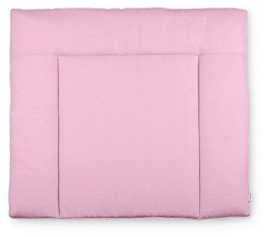 Ehrenkind® Wickelauflage 85x75 cm | Waschbar + 100% Bio-Baumwolle Bezug | Wickelunterlage | Wickeltischauflage | Standard 100 by OEKO-TEX 75x85cm Rose weiße Punkte