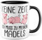 Mädels Tasse Schweinchen lustige Schweine Kaffeetasse Geschenk Kaffee-Becher Schwein süß Geschenkidee Mädchen Kollegin Humor Tante Freundin Cartoon witzig Bäuerin Bauernfrau Ferkel (Weiß/Schwarz)