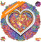 UNIDRAGON Original Holzpuzzle — Mandala Сonscious Love, 700 Teile, Royal Größe 17.7x17.7 Zoll (45x45 cm) Schöne Geschenkverpackung, Einzigartige Form Erwachsene und Kinder