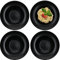 MamboCat 4er Set Pastateller Nero I matt schwarz I 400 ml I Ø 27cm I Schwarze Nudel Teller I Essteller tief I Steingut I Geschirr zum Anrichten von Pasta I Alternativ für Suppe, Salat & Co