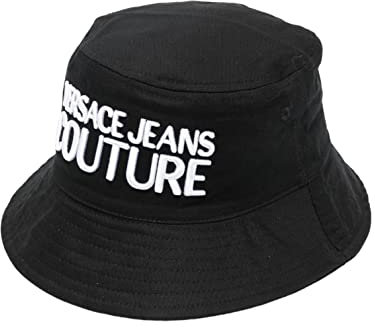 Versace Jeans Couture Herren Cloche Hut Marke Versace Jeans Couture, Modell Bucket 74YAZK05ZG009, Hergestellt Aus Baumwolle. L Schwarz