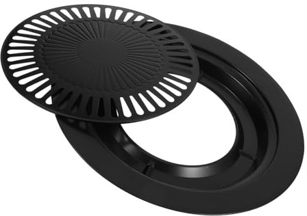 Portable Gas Stove Iron Baking Pan Kabob Grill Circle Cake Pan Table Top Stove Portable Stove Nonstick Oven Pan Grill Top Griddle Outdoor Portable Electric Stove Round Bakeware