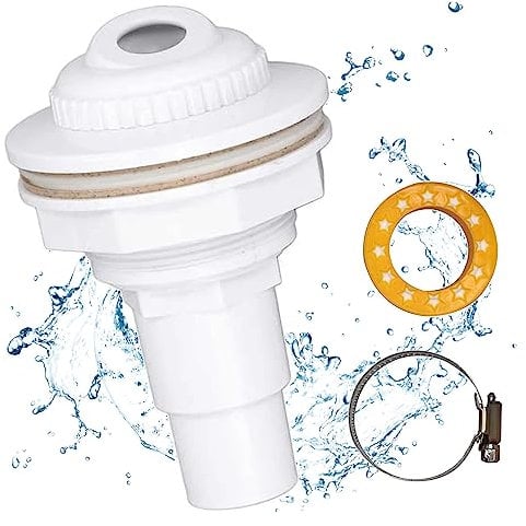 Buse Refoulement Piscine,Buse D'EntréE Pour Piscine avec Embout de Tuyau 38/32 mm,Buse Refoulement Buse D'EntréE pour Piscine,Buse D'EntréE pour Piscine,pour Drainage Piscine