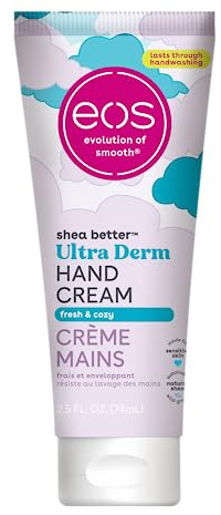 eos Shea Better Hand Cream – Fresh & Cozy, Hand Lotion, Hand Lotion for Dry Skin, Hydrating, Shea Butter, Dry Skin Relief, Travel Size, 2.5 oz