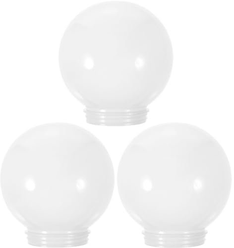 VILLCASE 3 Pièces Abat-jour Boule Couvercle De Luminaire Abat-jour Sphère Remplacement Du Globe De Lapplique Murale Globes De Remplacement Pour Abat-jour Lustre Extérieur Acrylique Stigmate
