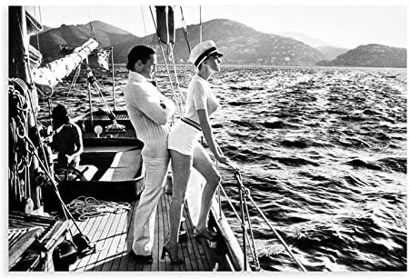SORECI Helmut Newton Klassisches Wind-Leinwand-Poster, Wandkunst, Dekordruck, Bild Gemälde für Wohnzimmer, Schlafzimmer, Dekoration, ungerahmt, 60 x 90 cm