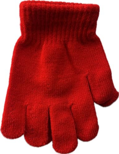 Gem Imports Kinder Magic Handschuhe - Mädchen Und Jungen Weich Warm Thermo Dehnbar Kinder Handschuhe (Rot)