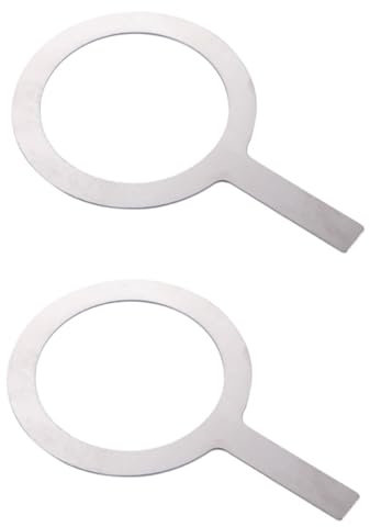 DECHOUS Creme Brulee Ring 2pcs Espresso Coffee Cups Espresso Tea Bag Organizer Coffee Cup Rim Dosing Ring with Handle Cup Cream Milk Tea Cup Gasket Espresso Ground Tea Ring Stainless Steel Milk Can