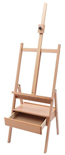Faltbar Staffelei aus Holz, höhenverstellbar Standstaffelei, Groß Atelierstaffelei, Feldstaffelei, Holzstaffelei, Leinwand Ständer, Hochzeit Staffeleien für Kinder und Erwachsene