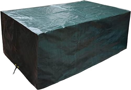 PATIO PLUS Outdoor Furniture Set Cover, Waterproof,Windproof, Anti-UV, Rectangular,garden table Covers for Patio Table and Chairs Set - Extra Large 240x140x90cm Green