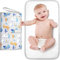 HOTUT Tragbares Wickelunterlage,Faltbar Baby Wickelauflage,Wasserdichte Baby Wickelunterlagen für Unterwegs, Reise-Grau Dinosaurier
