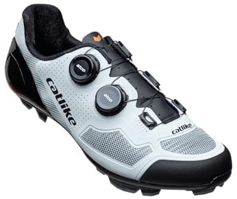 CATLIKE 7200700016 - MIXINO XC1 MTB-Fahrradschuhe für Männer und Frauen Größe 46 mit Carbonsohle, sehr steif und leicht und doppeltem Zifferblattverschluss in Farbe Grau