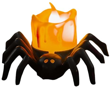 Teelicht Kronleuchter, Kronleuchter, gefälschte elektrische Halloween-Kerzen, gruselige flammenlose Kronleuchter, batteriebetriebene elektrische Kerzen für Dekoration