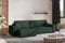 Kaiser Möbel - Ecksofa mit Schlaffunktion - Big Sofa - 274 x 142 cm - Cord Stoff, L Form, XXL, mit Bettkasten - Große Liegefläche 230 x 140 cm - Eckcouch, Wohnlandschaft - Best XL Links, Grün