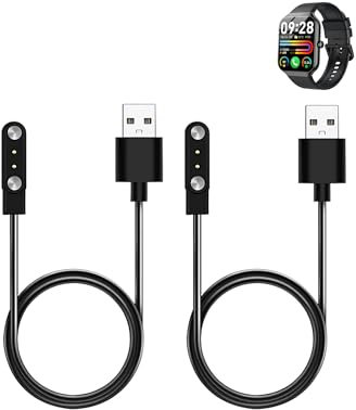 WUNIAK Ladekabel für Motast Y66 Smartwatch, magnetisches USB-Ladekabel, flexibles USB-Ladekabel, Zubehör für Motast Y66, (2 Stück)