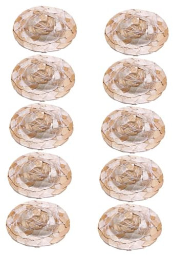 ifundom 10stücke Miniatur Strohhüte Für Puppen Teiliges Handgefertigte Leichte Und Langlebige Accessoires Für -bastelprojekte Für Puppenhaus Und Kreative Dekoration