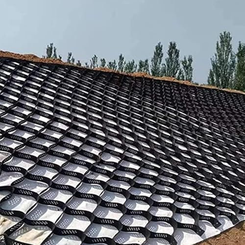 Geo Gravier Stabilisateur de Gravier pour allées 3 x 5 m Grille de sol robuste pour système de retenue de gravier pour jardin paysager