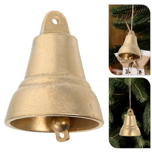 Cabilock Retro Messingglocke für DIY Projekte Vintage Windspiele und Türglocken Dekorationen für Hochzeiten Feste und Anlässe Vielseitig Einsetzbar Beruhigender