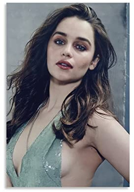 WQBYDS Foto Auf Leinwand 40 * 60cm Senza Cornice Game of Thrones Sexy Emilia Clarke Attrice Canvas Wall Art Soggiorno Poster Camera da letto Decor Painting