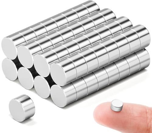 200 Stück Mini-Magnete stark, 2 × 1 mm kleine Magnete zum Basteln, kleine runde Bastelmagnete, vielseitig einsetzbar, starker Magnet für Kühlschrank, kleine Whiteboards, Pinnwand, DIY, Büro (200, 2 x