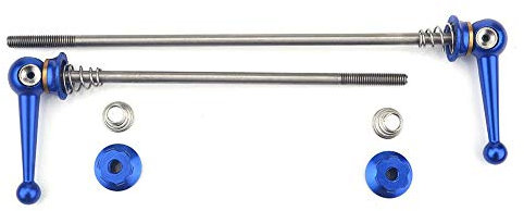 Keenso 2 stücke Ultraleicht Legierung schnellspanner Set Fahrrad ersatz ersatzteile zubehör(Blau)