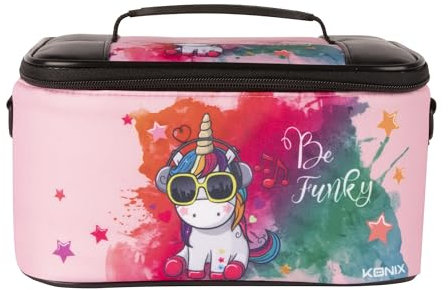 Konix Unik Sacoche de Protection et Transport Lunch Bag Console et Accessoires Nintendo Switch, Switch Lite et Switch OLED - Motif Be Funky, Licorne