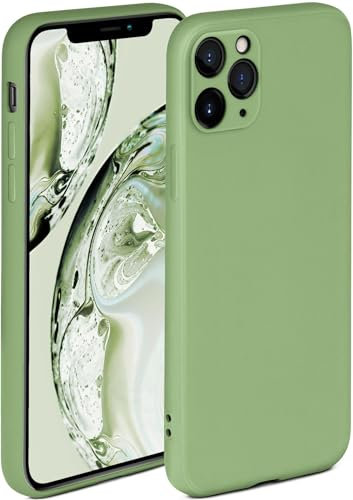 ONEFLOW Soft Case für iPhone 11 Pro Hülle aus Silikon mit Kameraschutz, Silikonhülle mit erhöhtem Schutz fürs Display, Backcover Schutzhülle, weiche Handyhülle, Grün