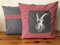 1 Kissenhülle, Kissenbezug,Landhausstil Kissen *Steinbock* rot/grau kariert