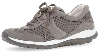 Gabor Damen Low-Top Sneaker, Frauen Halbschuhe,Wechselfußbett,Sportschuhe,Freizeitschuhe,Turnschuhe,Laufschuhe,schnürschuhe,fumo,43 EU / 9 UK