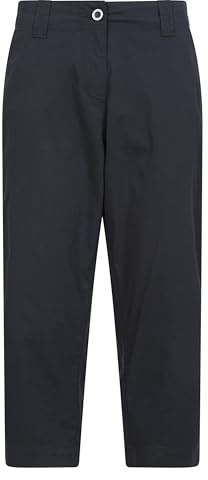 Mountain Warehouse Coastal Womens Stretch Capris - Breathable, Lightweight Bottoms with Fast Drying Fabric & Lots of Pockets - Best for Spring Summer & Outdoors Black Women's Size 14