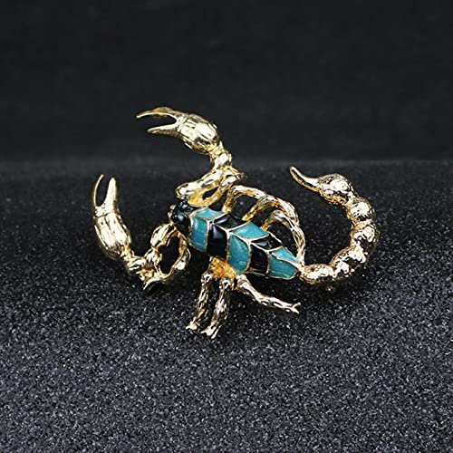 Mode Nouvel Or Argent Plaqué Émail Scorpion Broche Personnalité Tempérament Corsage Épinglette Homme Vêtements Accessoires Cadeaux