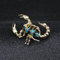 HCMA Mode New Gold Versilbert Emaille Skorpion Brosche Persönlichkeit Temperament Corsage Anstecknadel Männliche Kleidung Zubehör Geschenke